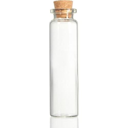 10 Pcs 20ml Mini clear wishing Bottle Message Glass Vial With Cork Home Decor