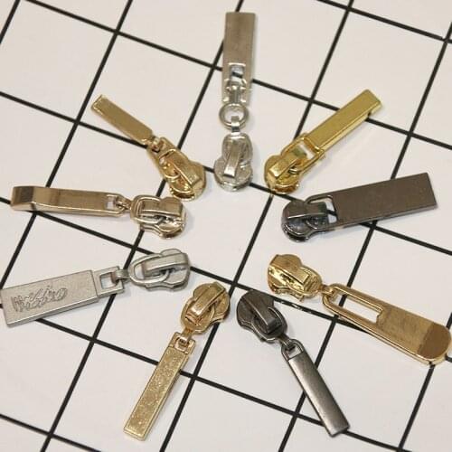 10pcs 3# Metal Zipper Head Zip Puller Detachable Zipper Repair Kits DIY Handmade Craft Quilting Clothing Bags Supplies
