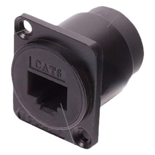 10PC RJ45 Connector CAT.6, D type, 8P8C, Metal Shell+Copper Pins, Panel Mount Chassis RJ45 Female Socket Network Connector