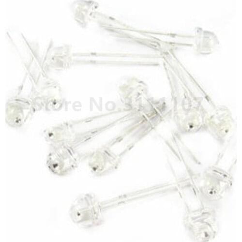 100PCS/LOT 5mm Super Bright White Light-Emitting Diode DIP LED Straw Hat Astigmia