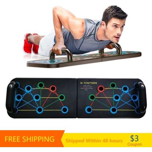 16 in 1 Push-Up Rack Board Training Sport Workout Fitness Gym Equipment Push Up Stand for ABS Abdominal Muscle Building Exercise