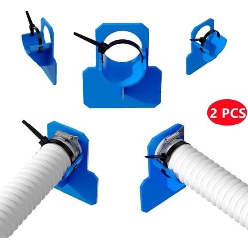 2Pcs Swimming Pool Pipe Holder Support Mount Supports Pipes 30-38mm For Intex Incoming Water Horizontal Holder With Cable Tie
