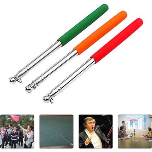 3Pcs Teachers Pointer Teaching Pointer Retractable Hand Pointer (Random Color)