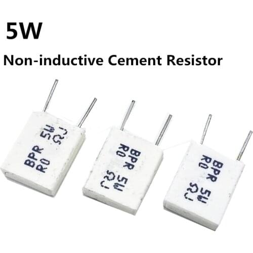 5 Pcs 5W Vertical cement resistance 0.05 ~ 100K ohm 5% 0.1R 0.15R 0.22R 0.25R 0.39R 0.47R 1R 10RJ 100R 150R Ceramic resistor