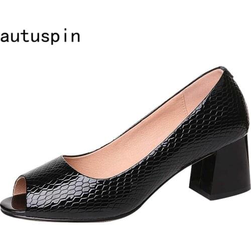 Кожаные туфли-лодочки Autuspin China At AliExpress