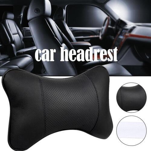 Brand New Arrival Car Neck Cushions Both Sides PU Leather Single Headrest Fits For Most Cars Filled Fiber Universal Car Cushion