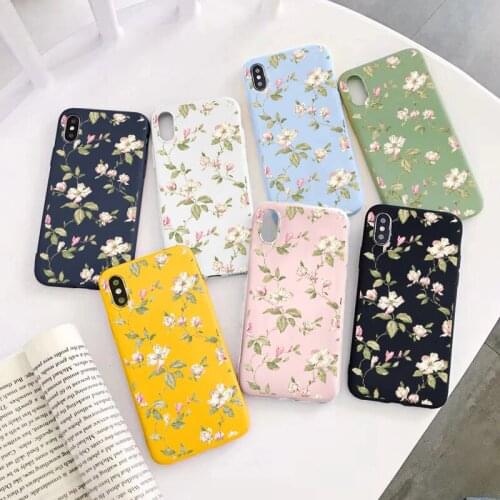 Floral Leaves Case For Huawei P20 P30 P40 Lite E P Smart 2021 Y6 Y7 Y9 2019 Honor 8A 8X 9X 9 10 Lite 20 10i 20i TPU Flower Cover