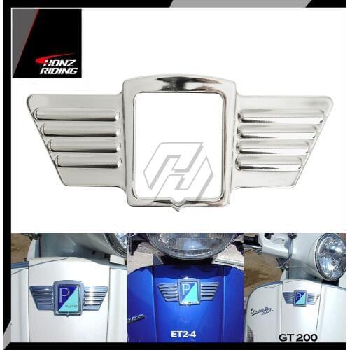 For Piaggio Vespa LX LXV 50 150 Leader Motor 2006-2009 Motorcycle Chrome Wings Logo Trim