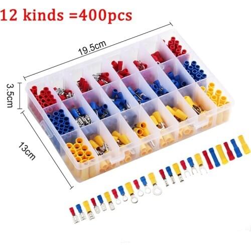 E0508 E7508 Wire connector terminals Assorted Kit,Block Cord End Wire Connector Electrical Crimp Terminator Insulated Ferrules