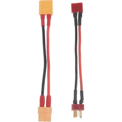Battery adapter cable Y-shaped harness connector XT60 series line T head XT60 parallel line