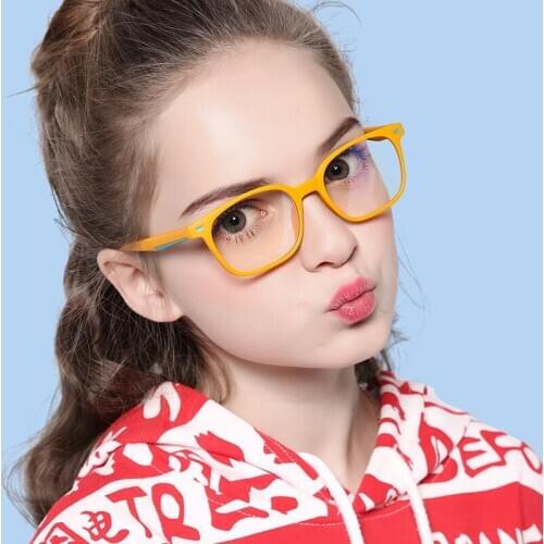 Classic Teens Glasses Kids Blue Light Youth Square Frame Anti Reflective Optical Lens Computer Boy Girls 5 to 15 Eyeglasse UV400