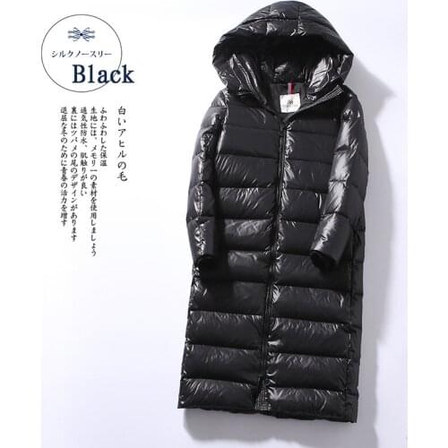 Light Winter Jacket Women Clothes Warm 20% Duck Down Jacket Hooded Ladies Warm Long Coat Slim Outerwear Hiver A000255