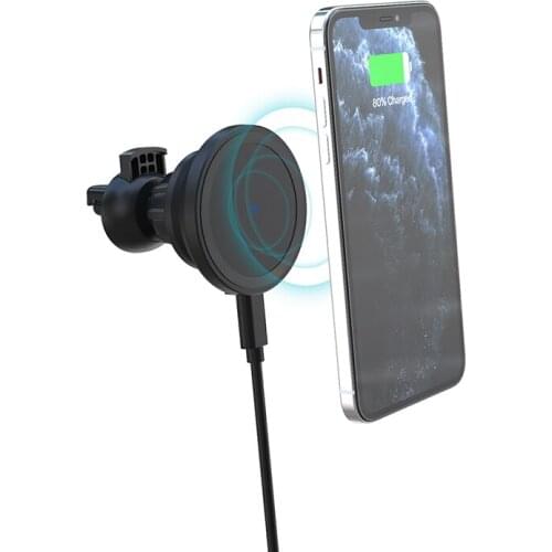 Magnetic Wireless Car Charger for iPhone 12 Mini/Pro/max for Car Phone Holder Qi Fast Wireless Chargers For Samsung smart phone