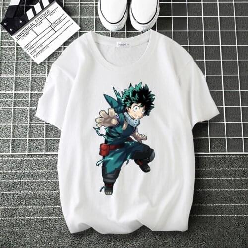 My Hero Academia Bakugo Katsuki LOGO Print Cool T-Shirt O-Neck Short Sleeve Modal Shirt Tee