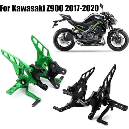 Motorcycle CNC Aluminum Adjustable Rear Set Rearsets Footrest Foot Rest For Kawasaki z900 Z 900 2017 2018 Motobike Accessories