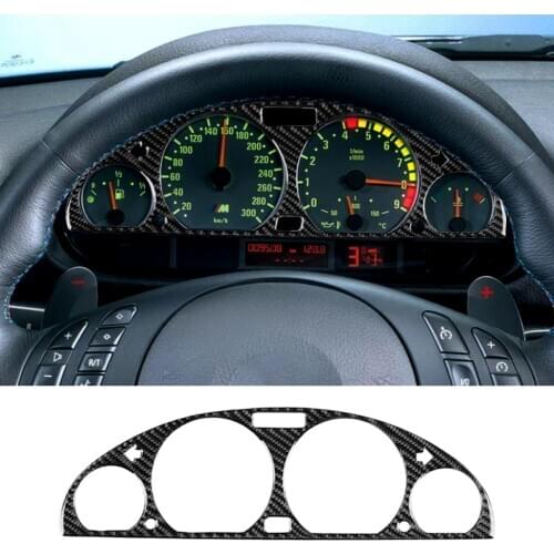 Real Carbon Fiber Stickers Internal Dashboard Panel Decorative Frame Cover Trim fit for BMW E46 M3 1998-2005 Models Accessories