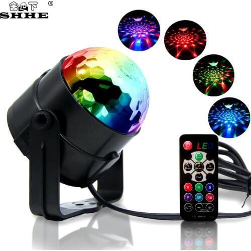 RGB Ball Stage Lighting effect Lamp 7 Colors DJ Disco Led Light Sound Activated Laser Projector Christmas KTV Music Party Lights