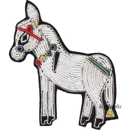 Hand-embroidered brooch pin fixed clothes decoration creative wild small donkey cute Japanese cartoon badge