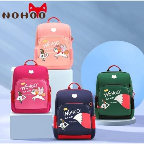 NOHOO Children School Backpack for Boys Animal Unicorn Knapsack Girls School Bags Waterproof Primary Book Bag Grade 1-4