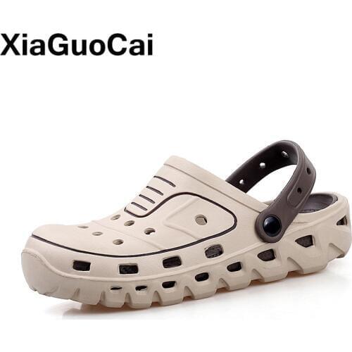 2020 New Arrival Mens Clogs Summer Shoes Men Slippers Breathable Non-slip Mules Male Garden Shoe Casual Beach Sandals Quick Dry
