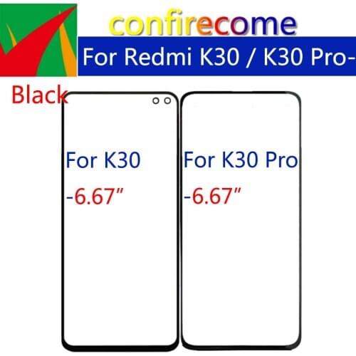 10Pcs\Lot For Xiaomi Redmi K30 Pro Touch Screen Panel LCD Front Outer Glass Lens Replacement