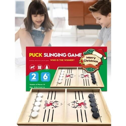 Santa Christmas Type Table Hockey Game Catapult Chess Parent-child Interactive Toy Fast Sling Puck Board-Game Toys For Children