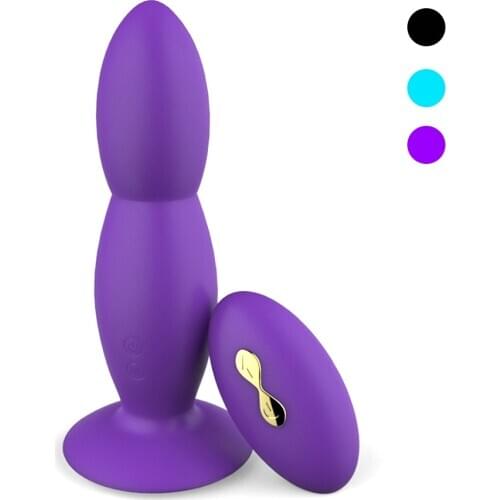 Silicone 10 Frequency Wireless Remote Control Anal Dildo Vibrator Suction Cup Butt Plug Male Prostate Massager Sex Product