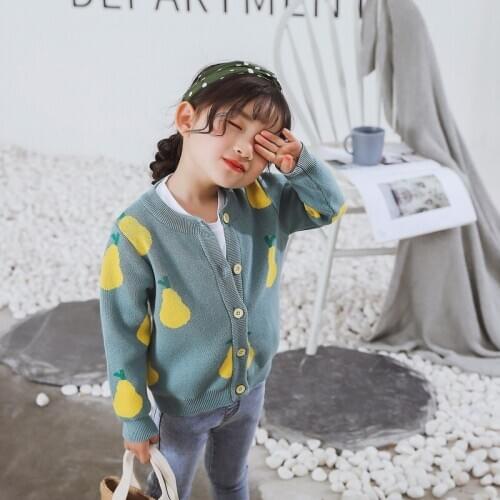 Girl Cartoon Sweaters Baby Cotton Knit Cardigan Sweater Kids Long Sleeve Autumn Children Clothes Fashion Boy Girl Outer Wear