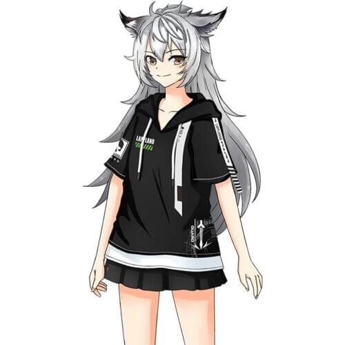 Game Arknights Rhodes Island short sleeve Hoodie Guard Lappland Cosplay streetwear hoodies and sweatshirts