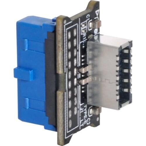 Vertical USB 3.1 Type-E Front Panel Socket to USB 3.0 20Pin Header Female Extension Adapter for Motherboard