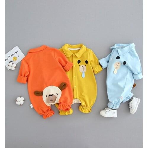 New baby clothes new baby clothes spring 2020 BABY BODYSUIT spring and autumn cotton khaki