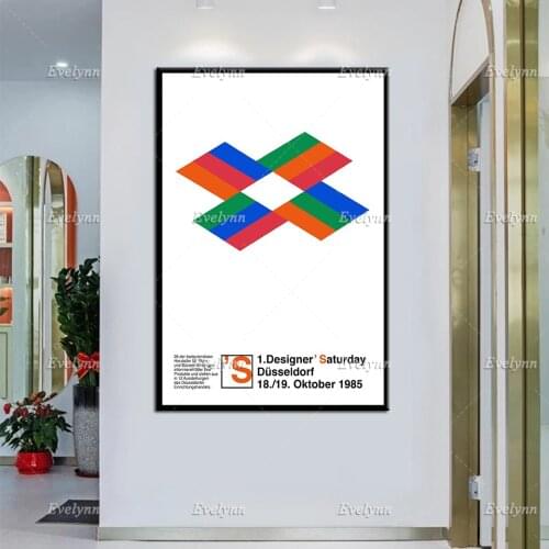 Exhibition Poster 'S -1. Designer' Saturday DüSseldorf - 18./19.By Max Bill 1985 Modern Home Decor Prints Wall Art Canvas Gift