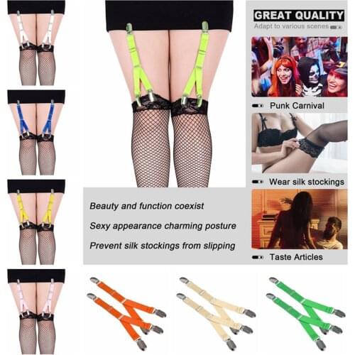 Womens Belt Leg Harness A Pair Garters Body Bondage Sexy Punk Stockings Clip Suspenders Exotic Lingerie Accessories Fetish Kit