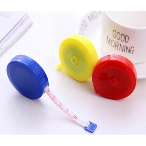 1 Piece of Random Color Soft Ruler 150 Cm Retractable Plastic Tape Measure Color Portable Automatic Clothes Measuring Ruler