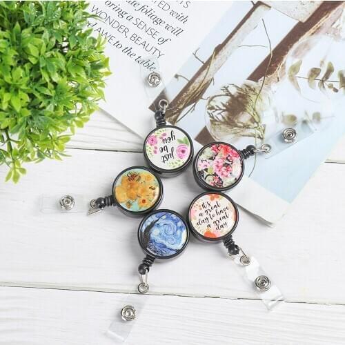 1 PC Fashion Retractable Badge Reel Creative Nurse Display ID Name Card Badge Anti-Lost Clips Holder Office School Supplies