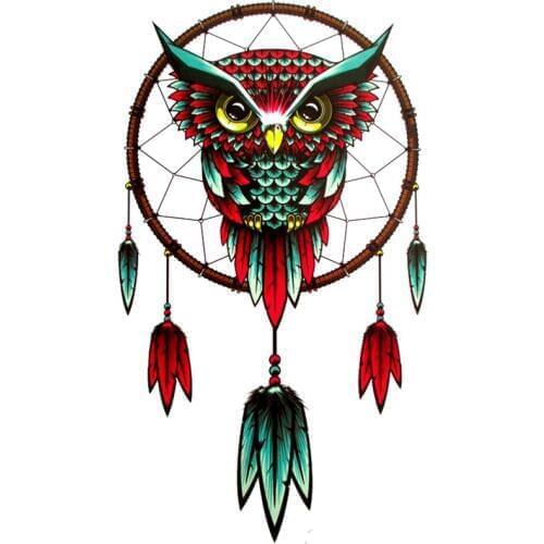 3pcs Owl Waterproof Temporary Tattoos Men Romantic Dreamcatcher Tattoo Body Art Henna Tattoo Tatuajes Tatoo Sticker tatuagem