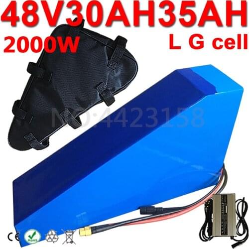48V 52V 750W 1500W 2000W Electric Scoote Battery 52V 48V 35AH 30AH 26AH 25AH 22AH 21AH 20AH Electric Bicycle Lithium Battery