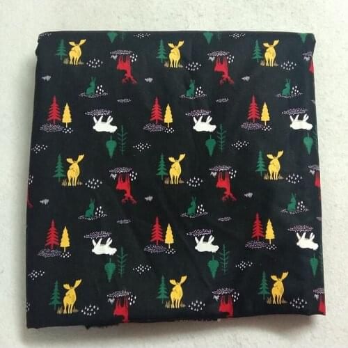 50x105cm Forest Animals Bear Deer Printed Cotton Fabric Animal Fabric Patchwork Cloth Dress Party Home Decoration