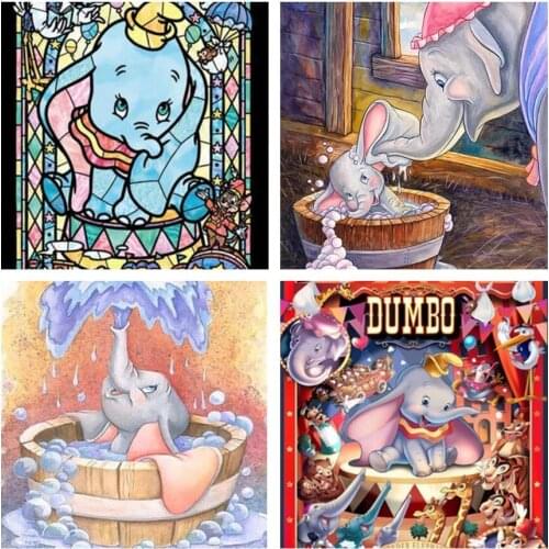 Disney Diamond Mosaic Picture Crystal Diamond Embroidery Dumbo Cross Stitch Diamond Painting Diamond Artist Home Decor Lx540