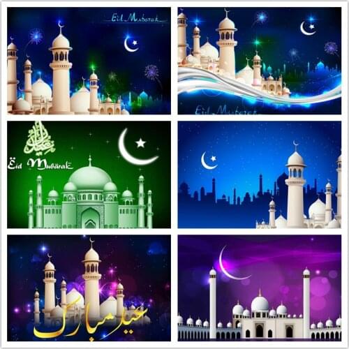 Diamond Embroidery Islam Ramadan Church Holy Mosque Diamond Painting Full Drill Cross Stitch Muslim Mosaic Festival Decor Gift