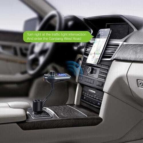 Car MP3 Bluetooth Player FM Transmitter QC3.0 Car Charger Support TF Card AUX Hands-free Calling Car Adapter with LCD Dropship