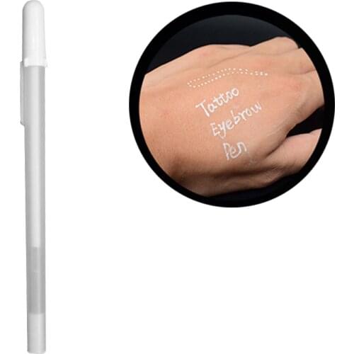 White Tattoo PensSurgical Tip Markers Skin Marker for Tattoo Piercing Eyebrow Make Up Micrometer Tool Measuring