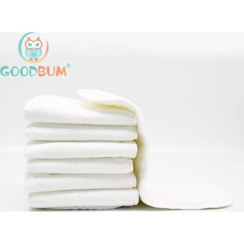 Goodbum 5pcs 3 layers Microfiber Diaper Nappy Insert Super Absorbent 35x13.5cm Fit Baby Cloth Pocket Diaper