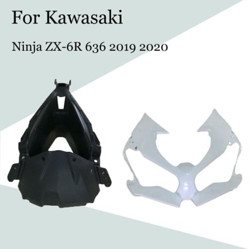 For Kawasaki Ninja ZX-6R 636 2019 2020 Motorcycle Head Fairing Nose Front Upper ABS Injection Fairing ZX 6R 19-20 Accessories