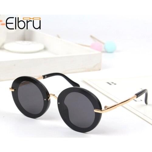 Elbru Baby Fashion Round Polarized Sunglasses Colorful Eyewear For Boys Girls Sunshades Children Ultraviolet-proof Sun Glasses