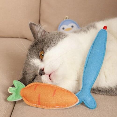 Cat Mint Felt Cat Toy Self Hi Tease Cat Stick Pet Supplies Molars Cleaning Teeth Cat Toy Carrot Goods For Cats Cats Pet Products