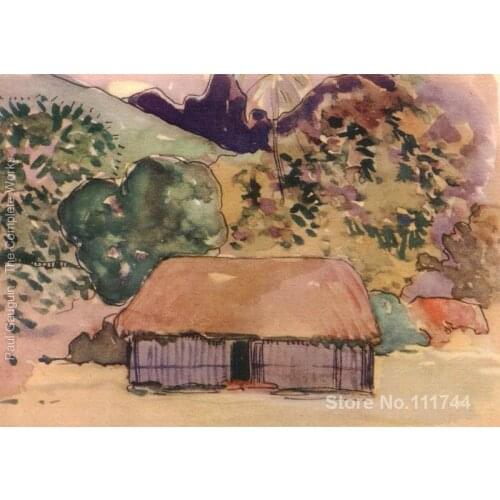 French impressionists art Watercolor 42 by Paul Gauguin painting High quality Hand painted
