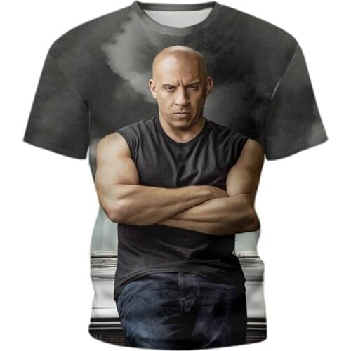 Fast and Furious 3D Graphic Printing T-shirt Mens Casual O-neck Youth T-shirt Hip Hop Short Sleeve Top 2021 Summer New Polyeste