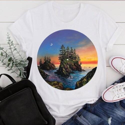 Women Clothes Cartoon Clothing Travel 90s Cute Ladies Summer Print Fashion Tshirt Female Short Sleeve Tee Top Graphic T-shirt