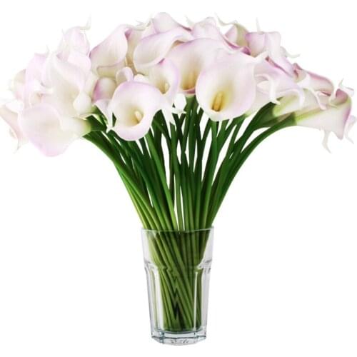 20pcs/lot PU Artificial Calla Flower Bouquets Home Wedding Decoration Bridal Decor 7 Colors Flowers